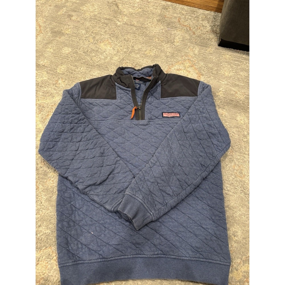 Vineyard Vines Quarter Zip XS Style 1K1112 Long Sleeve Blue Women's